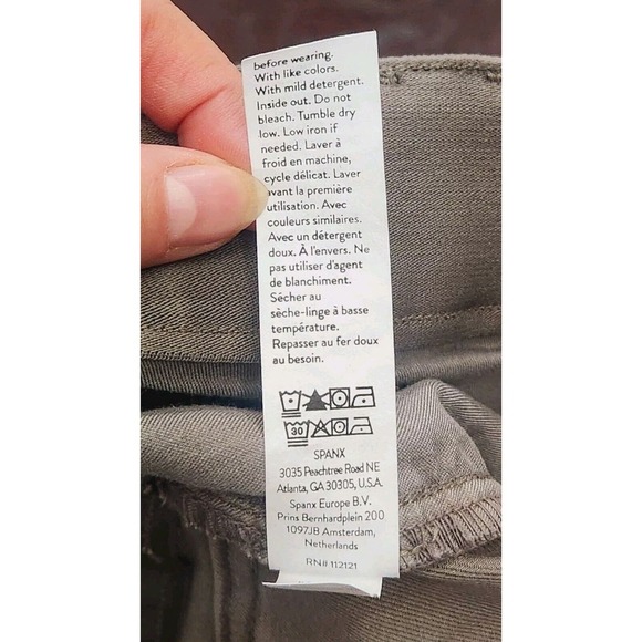 SPANX Stretch‎ Twill High Rise Ankle Skinny Cargo Pants Olive Green NWOT Medium - Picture 6 of 12